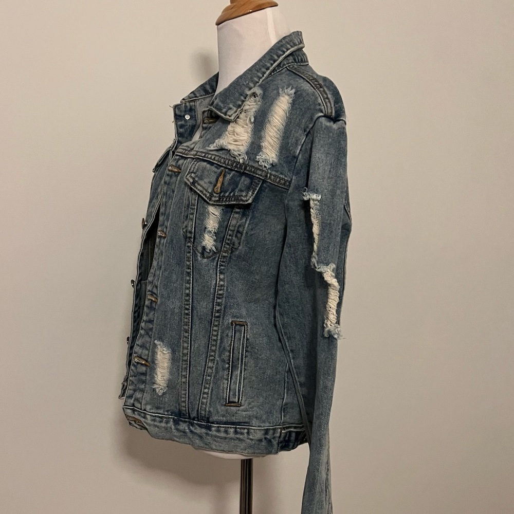 Distressed Jean Jacket - Picture 4 of 8